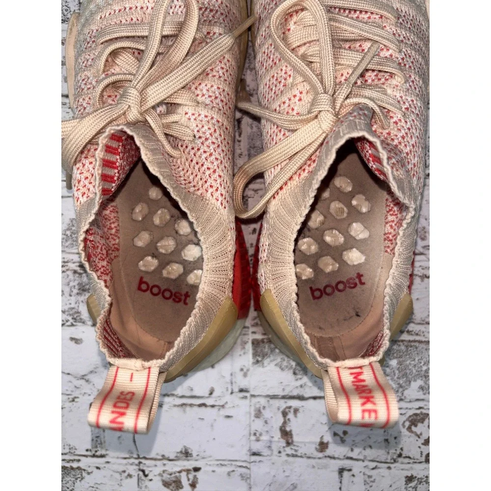 Adidas NMD R1‎ Primeknit Womens pink/white CQ2030 Running Shoes Size 8.5